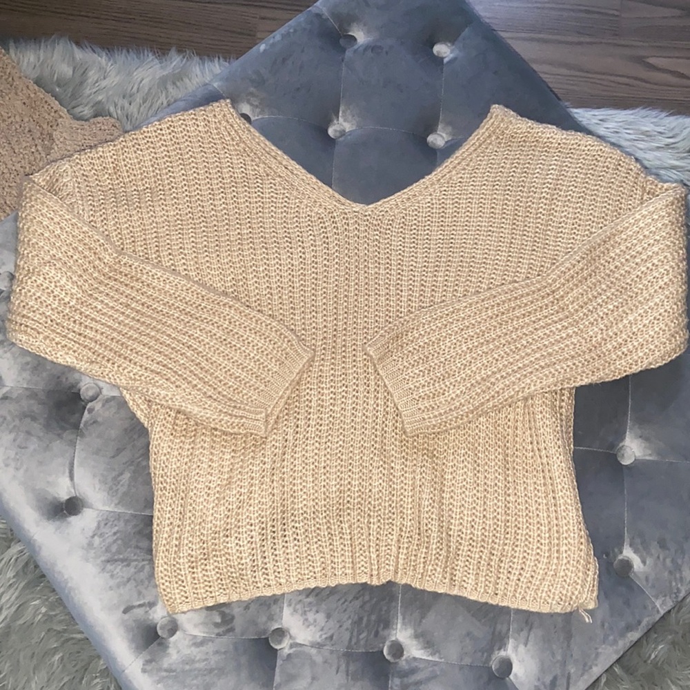 Chunky oversized knit sweater